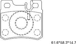 Asimco KD7747 - Brake Pad Set, disc brake autospares.lv