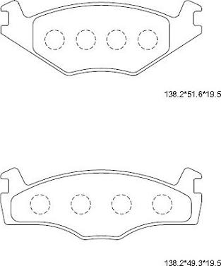 Asimco KD7756 - Brake Pad Set, disc brake autospares.lv