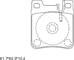 Asimco KD7750 - Brake Pad Set, disc brake autospares.lv