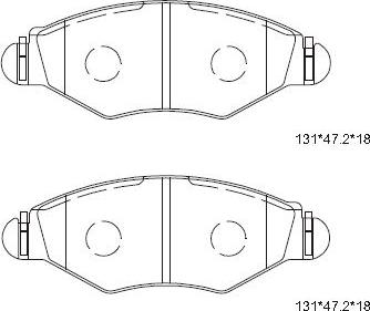 Asimco KD7751D - Brake Pad Set, disc brake autospares.lv