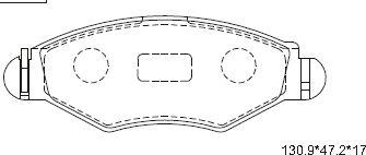 Asimco KD7751 - Brake Pad Set, disc brake autospares.lv