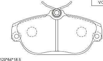 Asimco KD7758 - Brake Pad Set, disc brake autospares.lv