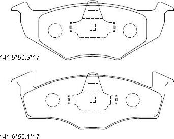 Asimco KD7753 - Brake Pad Set, disc brake autospares.lv