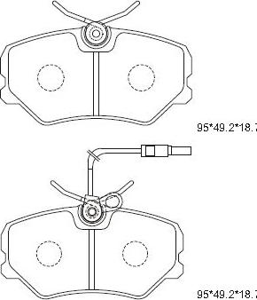 Asimco KD7752F - Brake Pad Set, disc brake autospares.lv