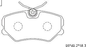 Asimco KD7752 - Brake Pad Set, disc brake autospares.lv