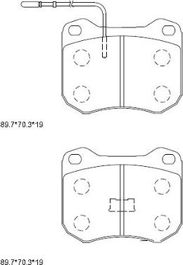 Asimco KD7768 - Brake Pad Set, disc brake autospares.lv