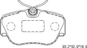 Asimco KD7763 - Brake Pad Set, disc brake autospares.lv