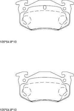 Asimco KD7719H - Brake Pad Set, disc brake autospares.lv