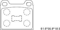 Asimco KD7713 - Brake Pad Set, disc brake autospares.lv