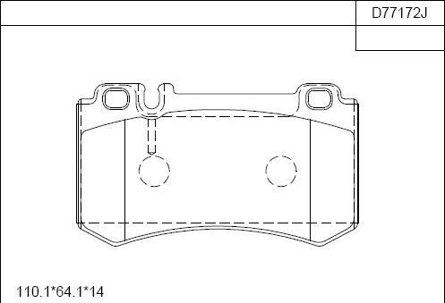 Asimco KD77172 - Brake Pad Set, disc brake autospares.lv