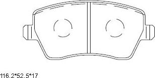 Asimco KD7785 - Brake Pad Set, disc brake autospares.lv