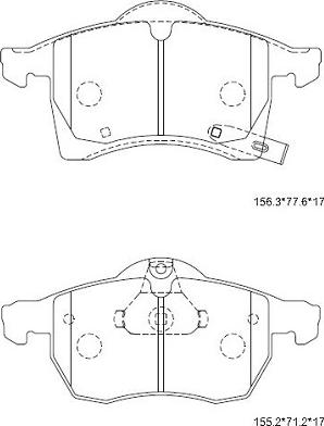 FTE BL1527F6 - Brake Pad Set, disc brake autospares.lv