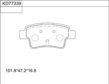 EDR RAP1887 - Brake Pad Set, disc brake autospares.lv