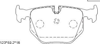 Asimco KD7733 - Brake Pad Set, disc brake autospares.lv