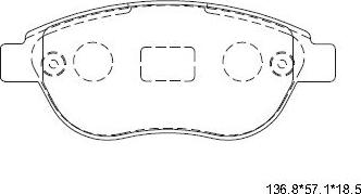 Asimco KD7720F - Brake Pad Set, disc brake autospares.lv