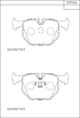 Asimco KD77212 - Brake Pad Set, disc brake autospares.lv