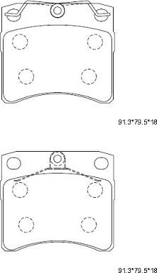 Asimco KD7723 - Brake Pad Set, disc brake autospares.lv