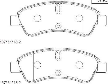 Asimco KD7722 - Brake Pad Set, disc brake autospares.lv