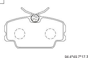 Asimco KD7778 - Brake Pad Set, disc brake autospares.lv