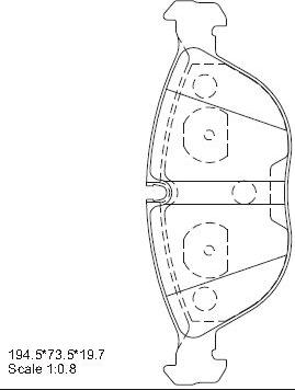 Asimco KD7772 - Brake Pad Set, disc brake autospares.lv