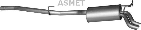 Asmet 01.075 - End Silencer autospares.lv