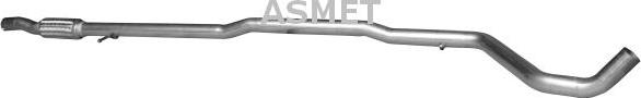 Asmet 16.086 - Exhaust Pipe autospares.lv