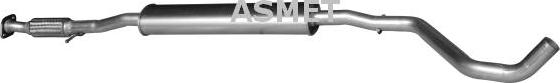 Asmet 16.087 - Middle Silencer autospares.lv