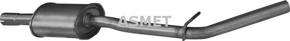 Asmet 10.072 - Middle Silencer autospares.lv