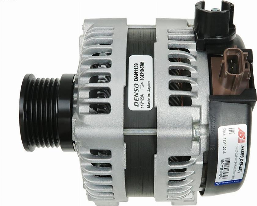 AS-PL A6655(DENSO) - Alternator autospares.lv