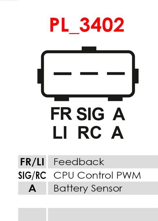 AS-PL ARE4011 - Voltage regulator, alternator autospares.lv