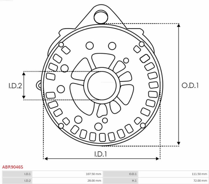 AS-PL ABR9046S - Bracket, alternator drive flange autospares.lv