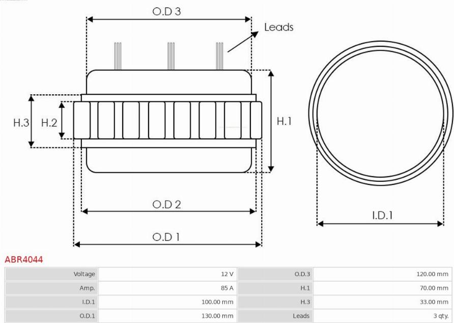 AS-PL ABR4044 - Bracket, alternator drive flange autospares.lv