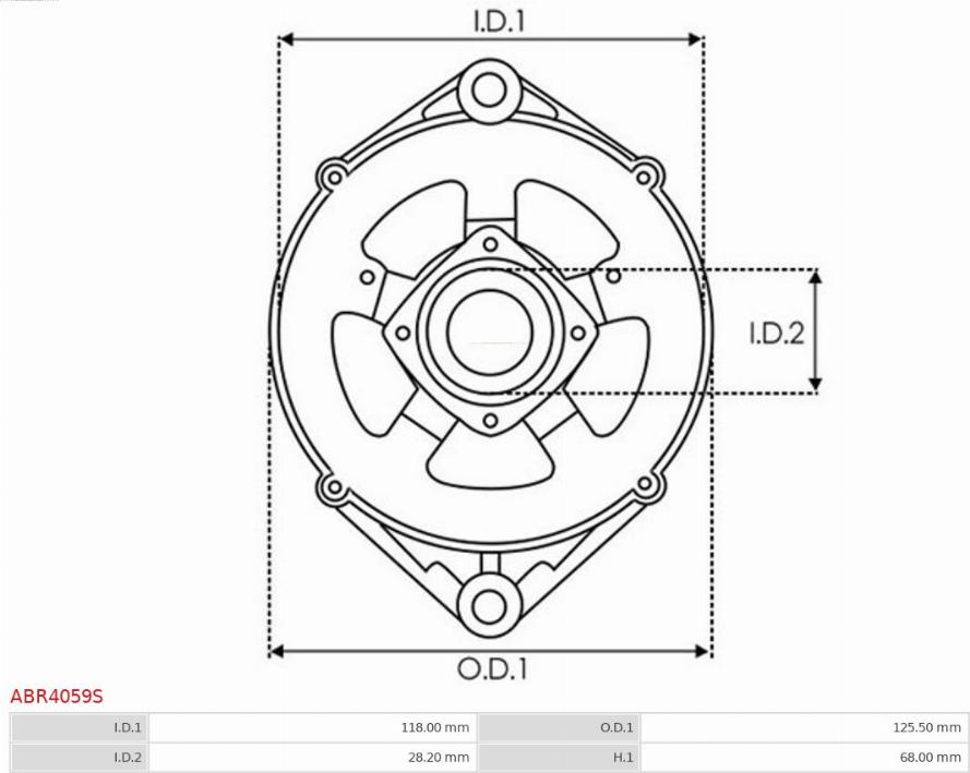 AS-PL ABR4059S - Bracket, alternator drive flange autospares.lv