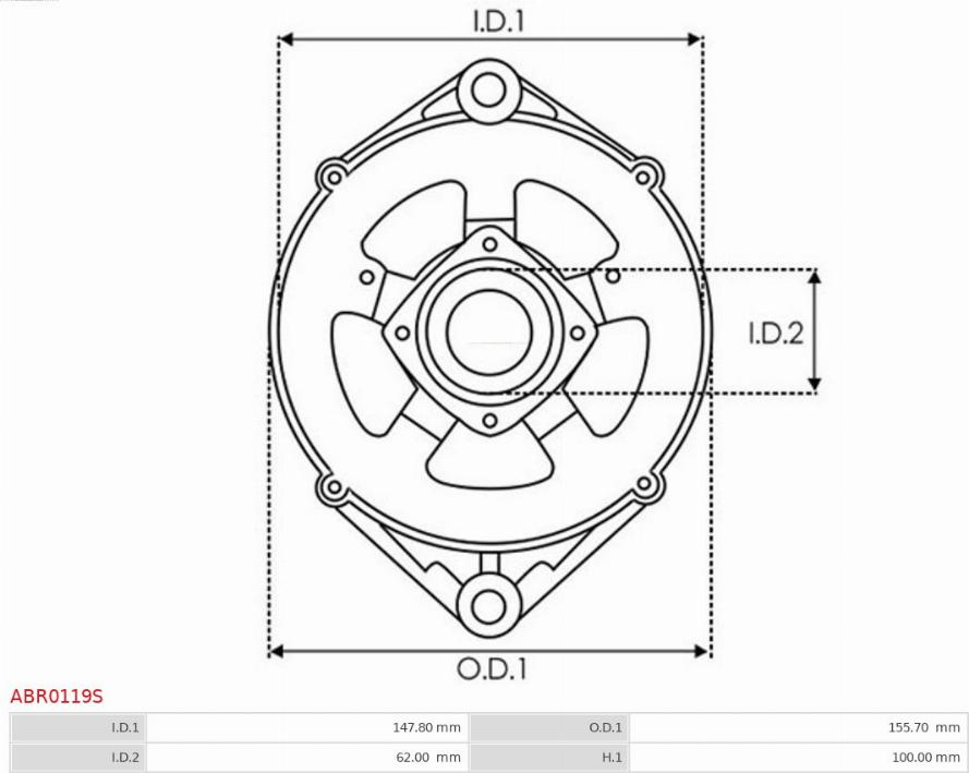 AS-PL ABR0119S - Bracket, alternator drive flange autospares.lv