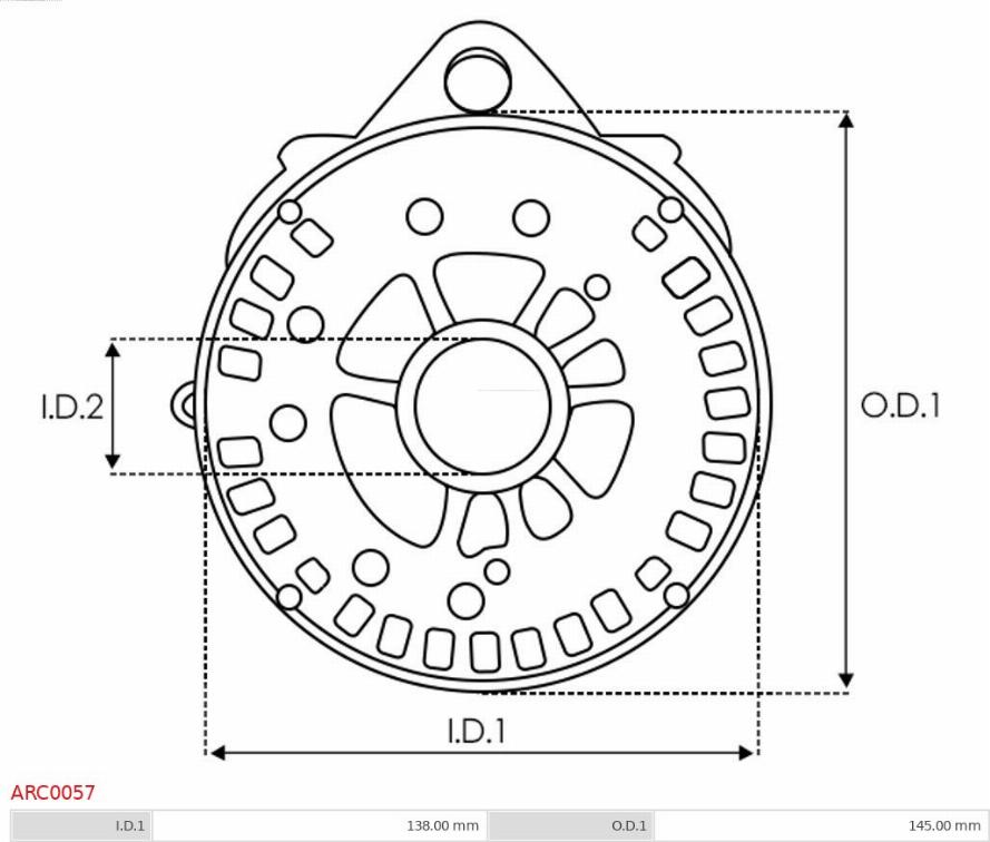 AS-PL ARC0057 - Bracket, alternator drive flange autospares.lv