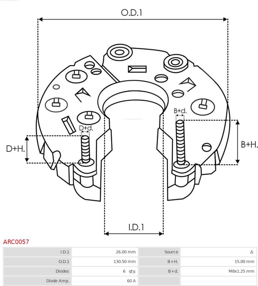 AS-PL ARC0057 - Bracket, alternator drive flange autospares.lv