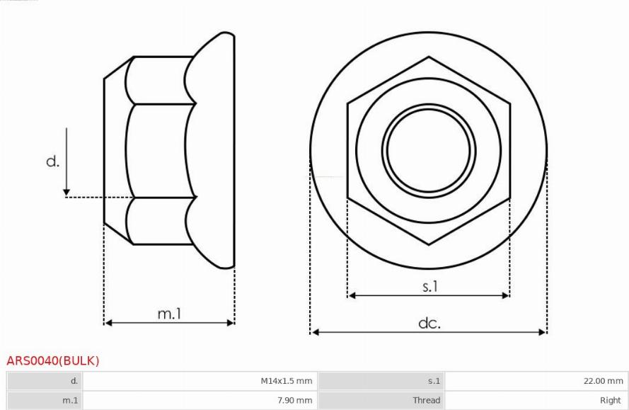 AS-PL ARS0040(BULK) - Repair Kit, alternator autospares.lv