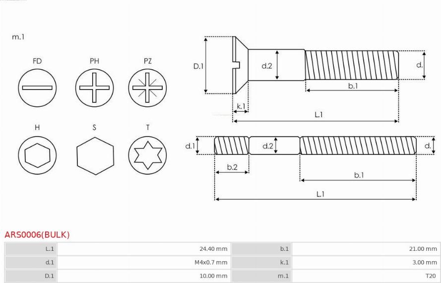 AS-PL ARS0006(BULK) - Repair Kit, alternator autospares.lv