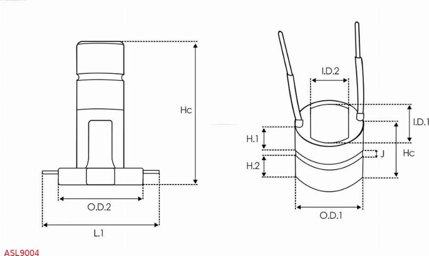 AS-PL ASL9004 - Slip Ring, alternator autospares.lv