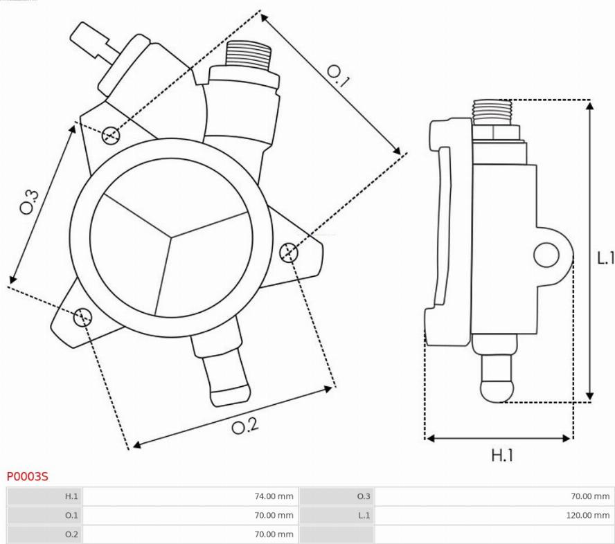 AS-PL P0003S - Vacuum Pump autospares.lv