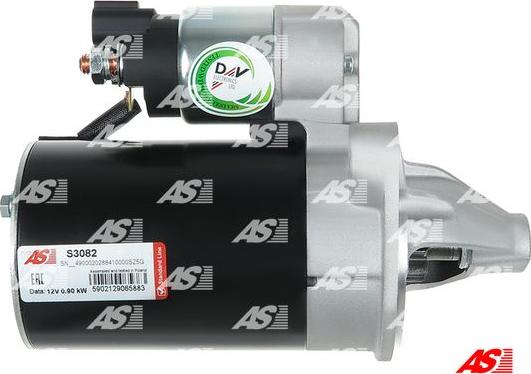 AS-PL S3082 - Starter autospares.lv