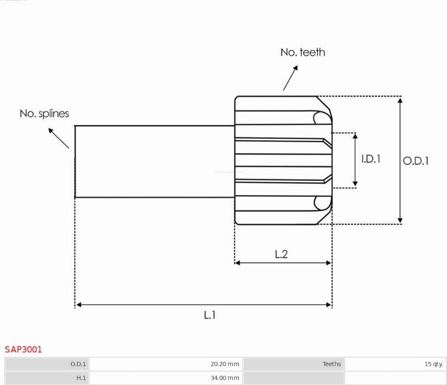 AS-PL SAP3001 - Armature, starter autospares.lv