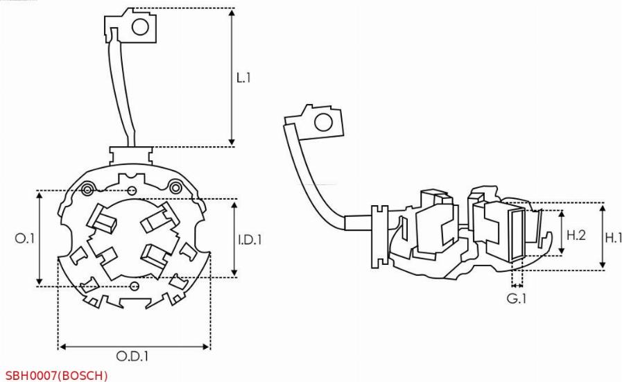 AS-PL SBH0007(BOSCH) - Holder, carbon brushes autospares.lv