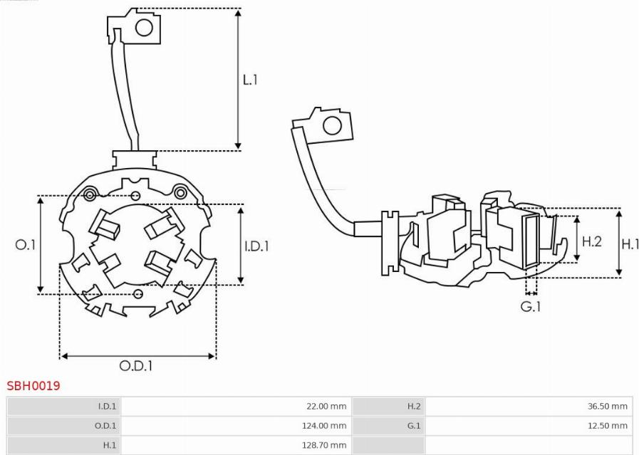 AS-PL SBH0019 - Holder, carbon brushes autospares.lv