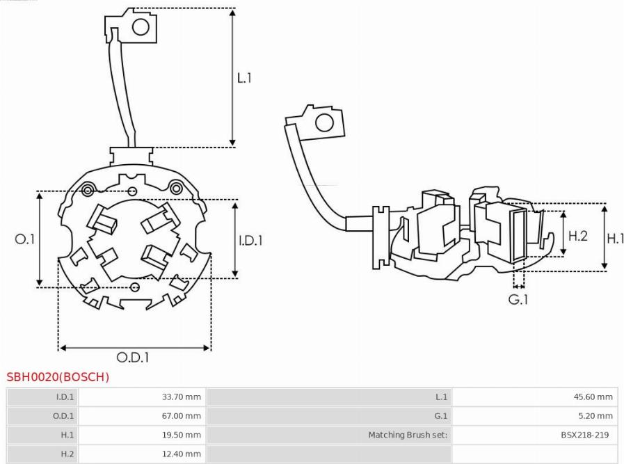 AS-PL SBH0020(BOSCH) - Holder, carbon brushes autospares.lv