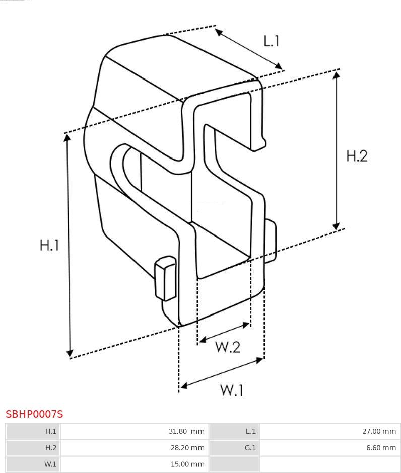 AS-PL SBHP0007S - Repair Kit, starter autospares.lv