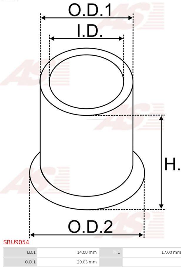 AS-PL SBU9054 - Bush, starter shaft autospares.lv