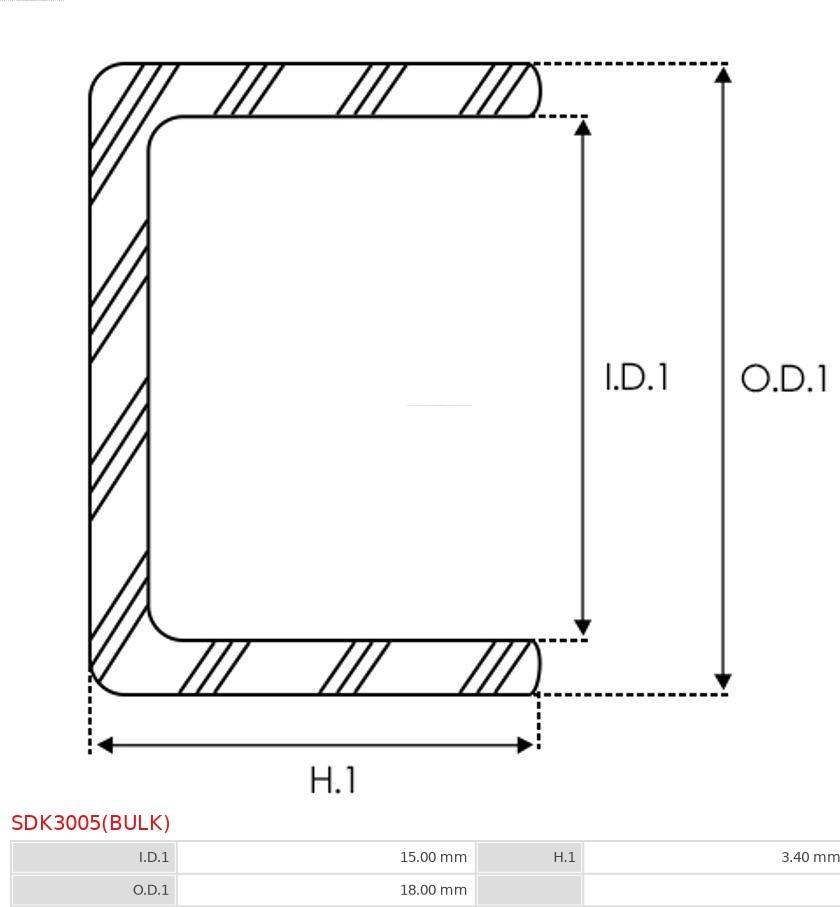 AS-PL SDK3005(BULK) - Repair Kit, starter autospares.lv