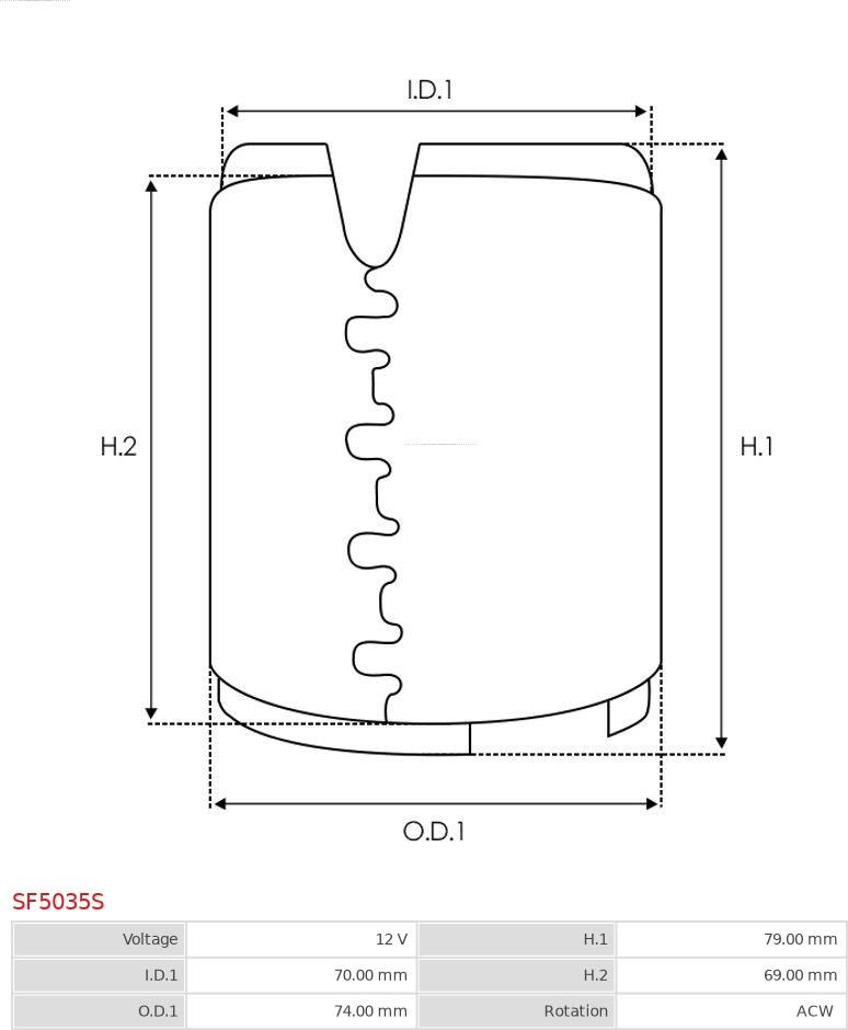 AS-PL SF5035S - Field Winding, starter autospares.lv