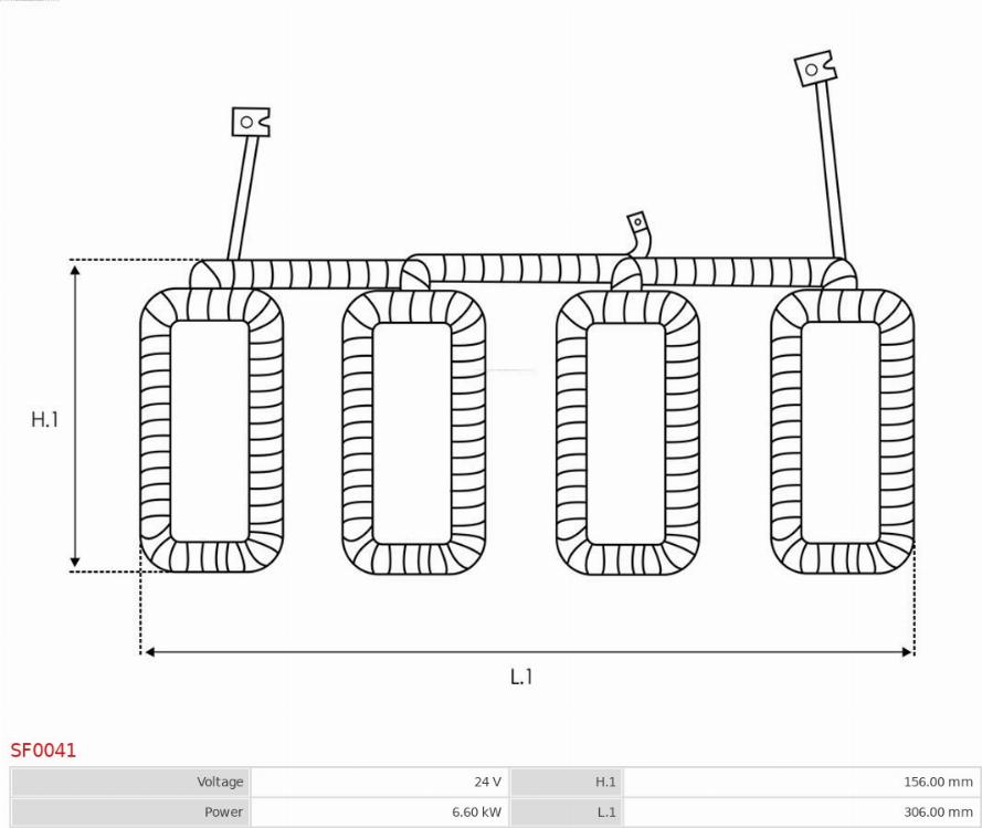 AS-PL SF0041 - Field Winding, starter autospares.lv